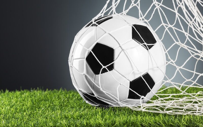 Fotboll i målnät
